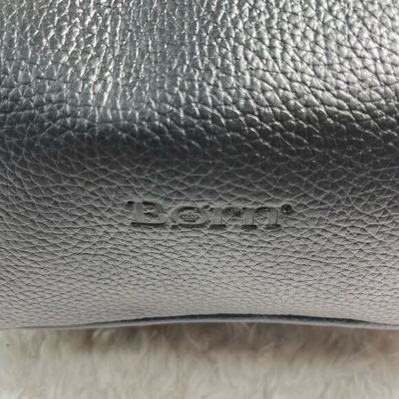 Born leather black shoulder bag drawstring tassels accent side pockets - Picture 7 of 12